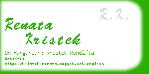 renata kristek business card